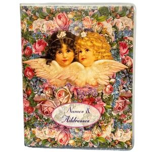 Vintage OSI Address Book Thomas L Cathey Cherub Angels Victorian Floral Unused
